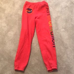 Aviator Nation - Size Kids 14 - Red Logo Sweatpants